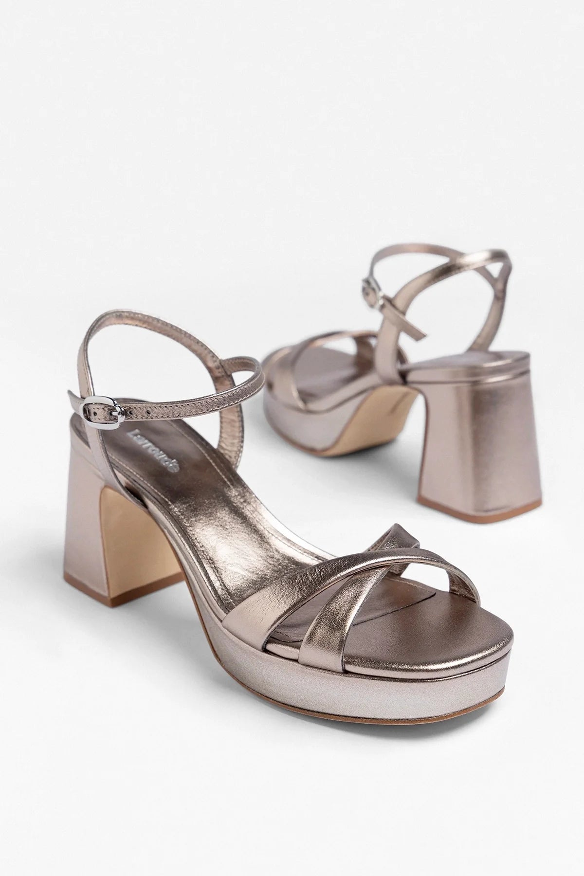 Bianca Low Platform Sandal Dusky Gold Leather