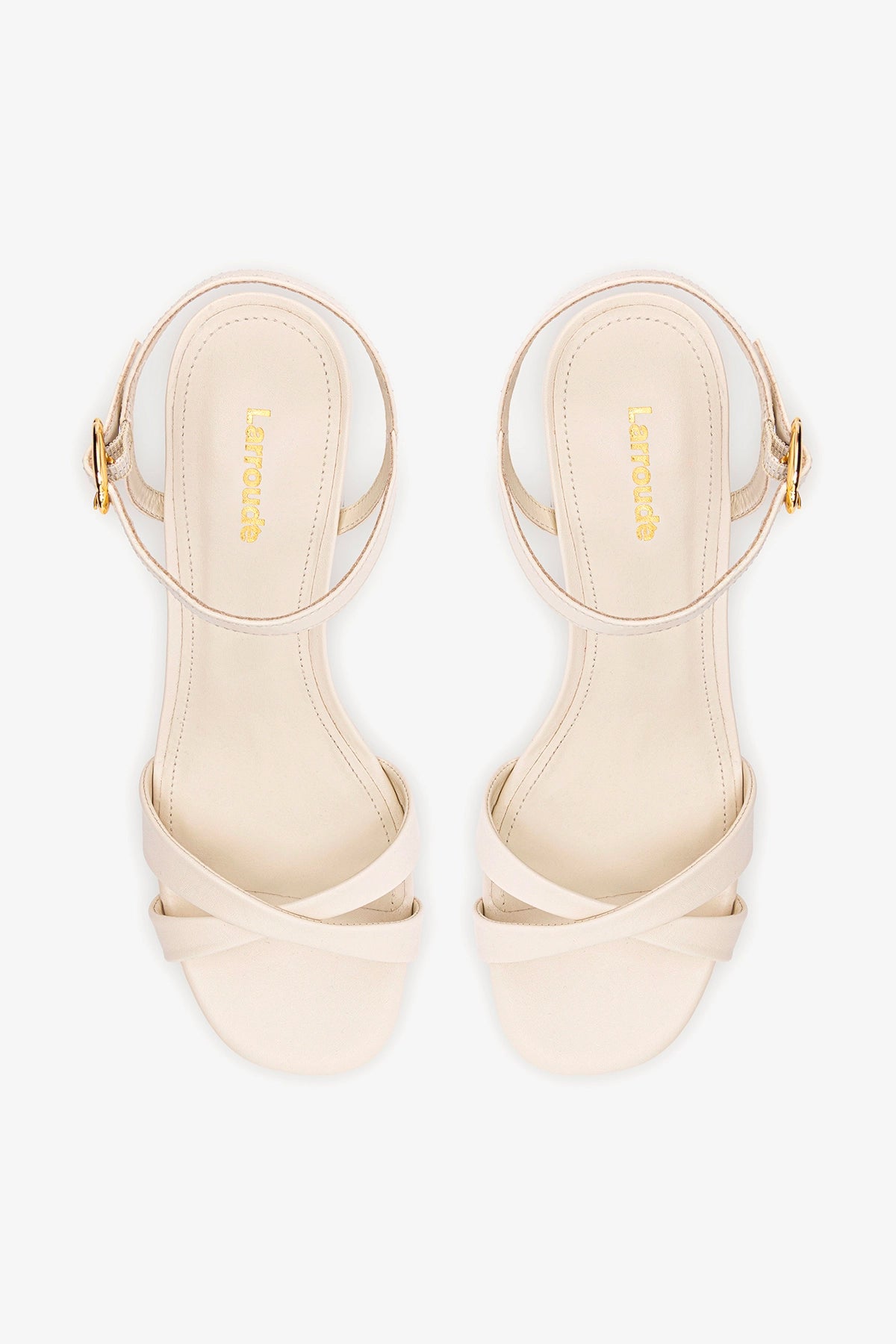 Bianca Low Sandal In Ivory Leather