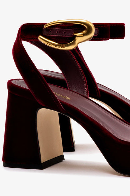 Dolly Verona Low Sandal Wine Velvet