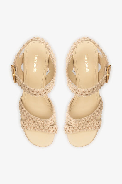 Jolene Low Sandal Natural Crochet