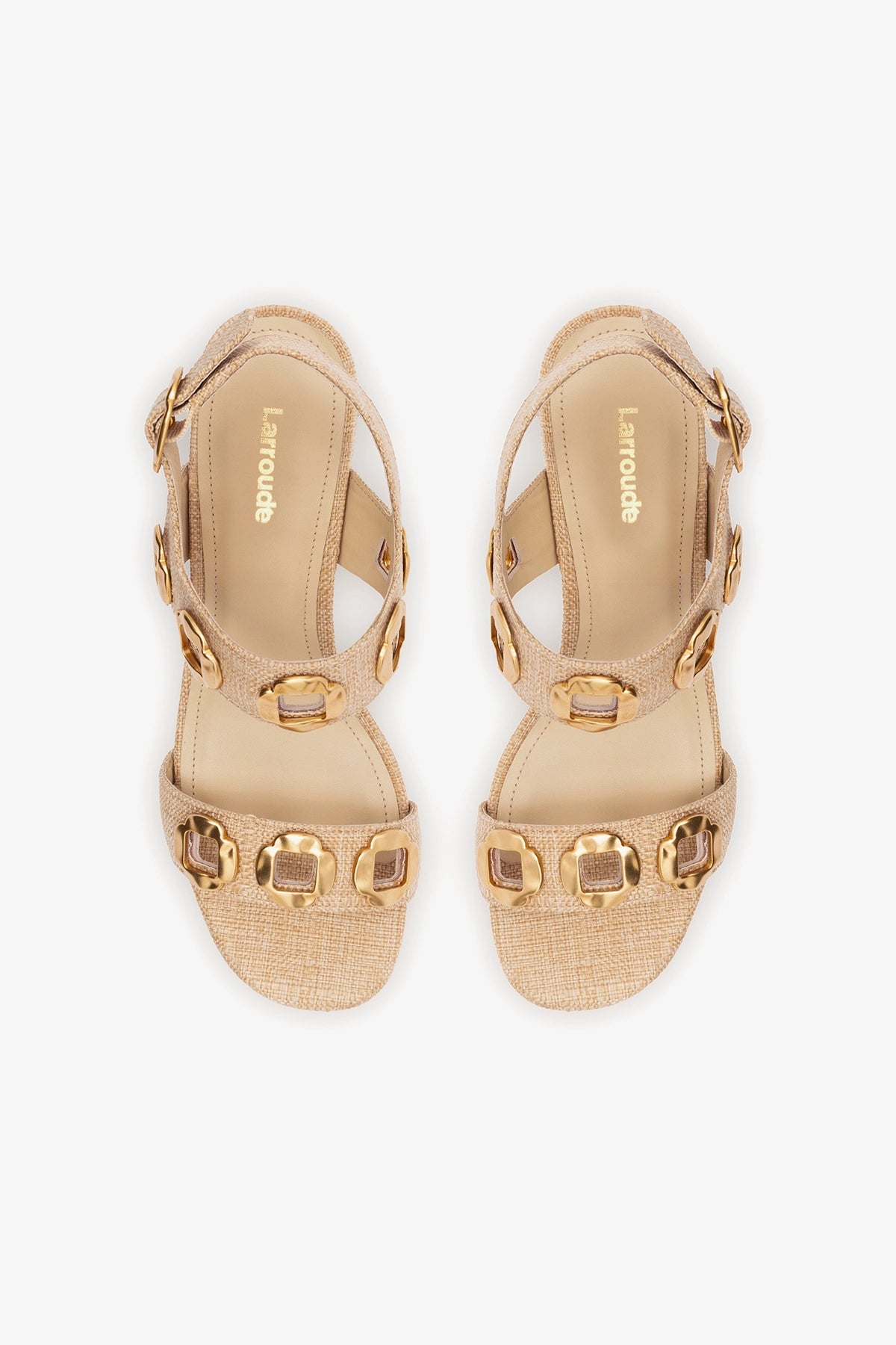 Milan Dolly Low In Beige Raffia