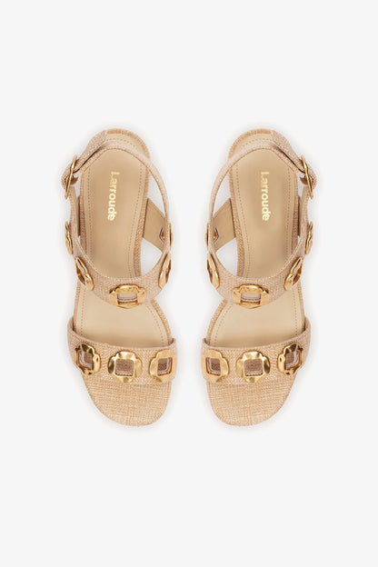 Milan Dolly Low In Beige Raffia
