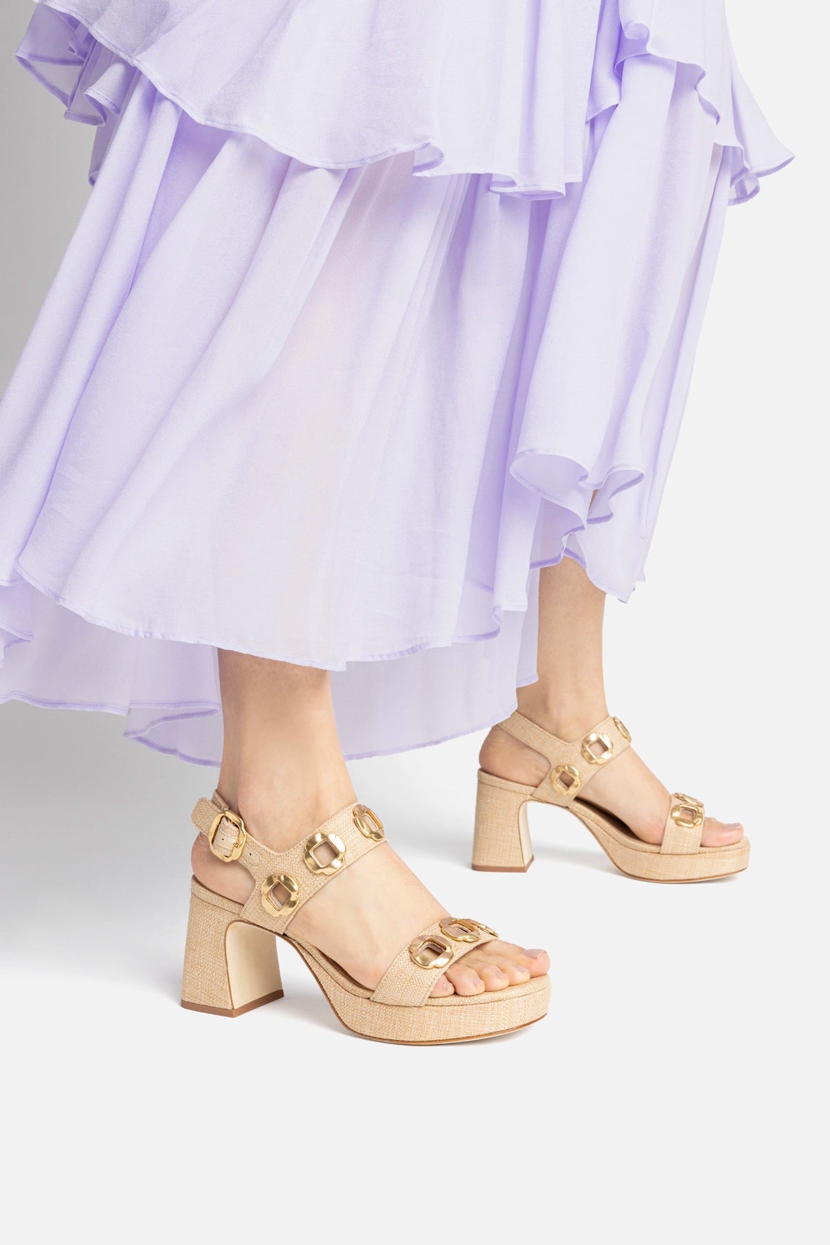 Milan Dolly Low In Beige Raffia