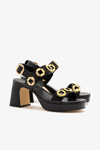 Milan Dolly Low In Black Leather