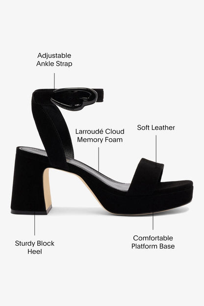 Dolly Verona Low Sandal In Black Suede