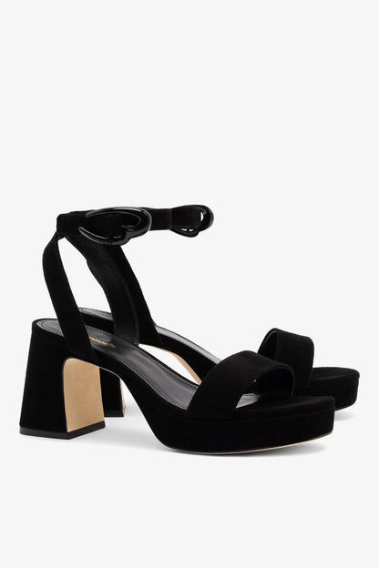 Dolly Verona Low Sandal In Black Suede