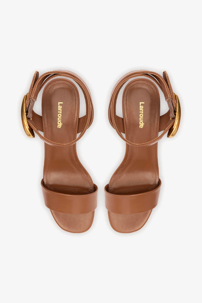 Dolly Verona Low Sandal In Caramel Leather