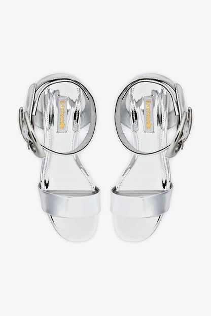 Dolly Verona Low Sandal In Silver Specchio
