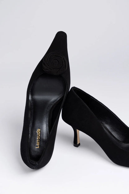 Carine Low Pump Black Leather