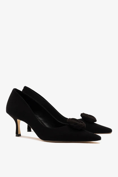 Carine Low Pump Black Leather