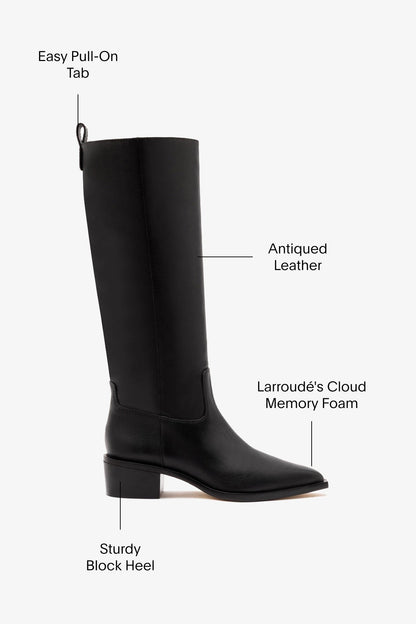 Florencia Boot In Black Leather