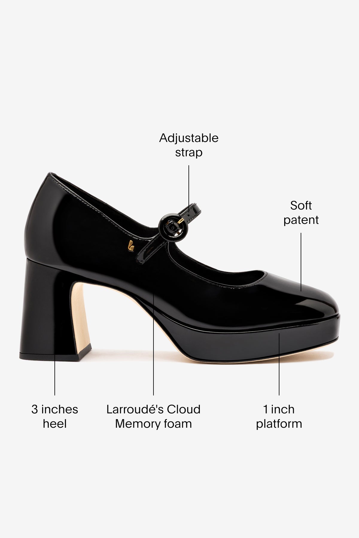Blair Platform In Black Patent Leather