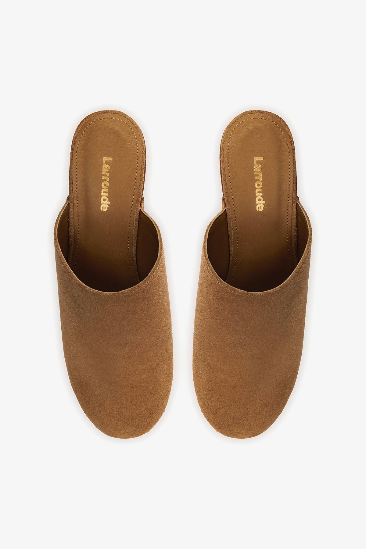 Miso Wooden Platform Clog In Peanut Suede