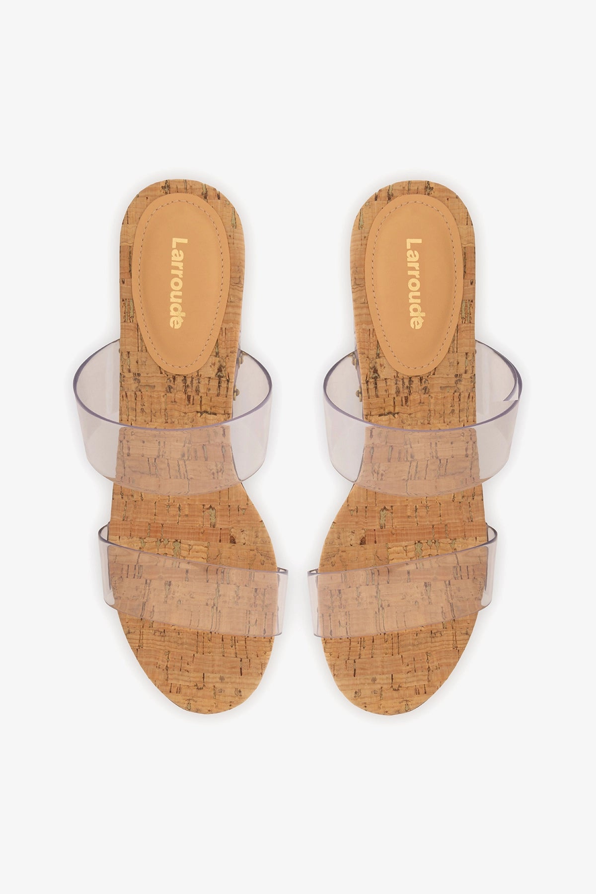 Miso Clear Platform Sandal In Clear Vinyl and Natural Cork