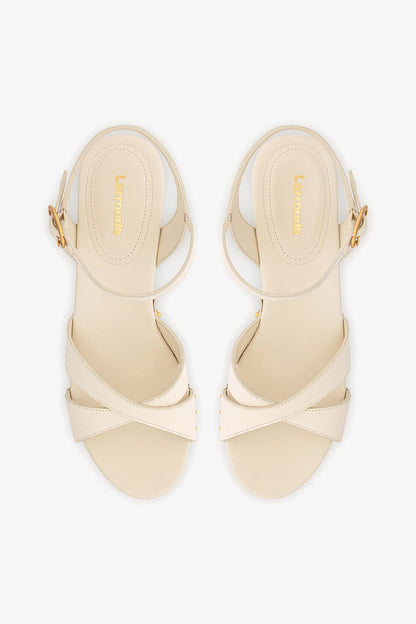 Talitha Sandal In Ivory Leather