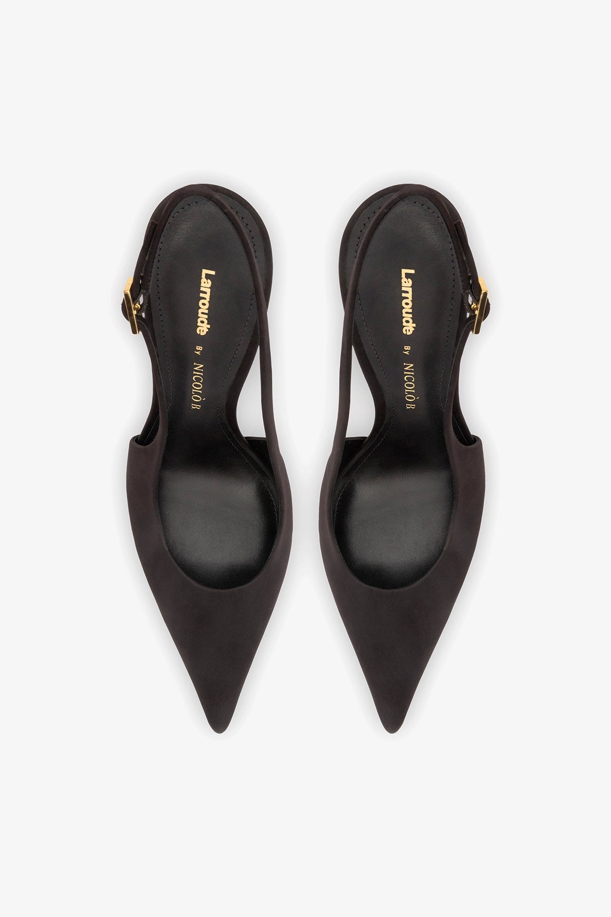 Larroudé x Nicolò B.: Grace Pump Black Satin