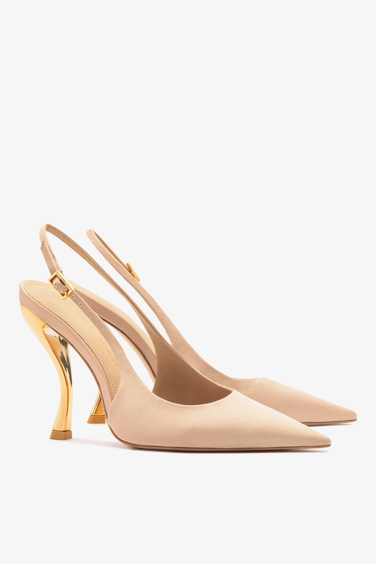 Larroudé x Nicolò B.: Grace Pump Sand Satin