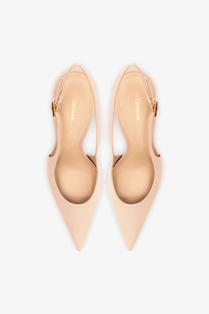 Larroudé x Nicolò B.: Grace Pump Sand Satin