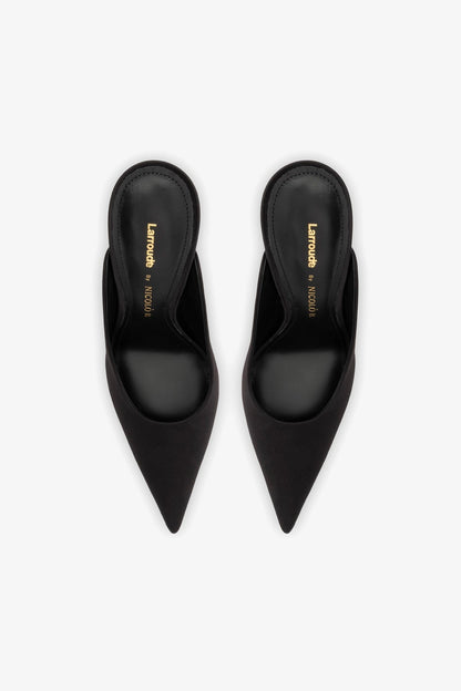 Larroudé by Nicolò B. Inna Mule In Black Satin
