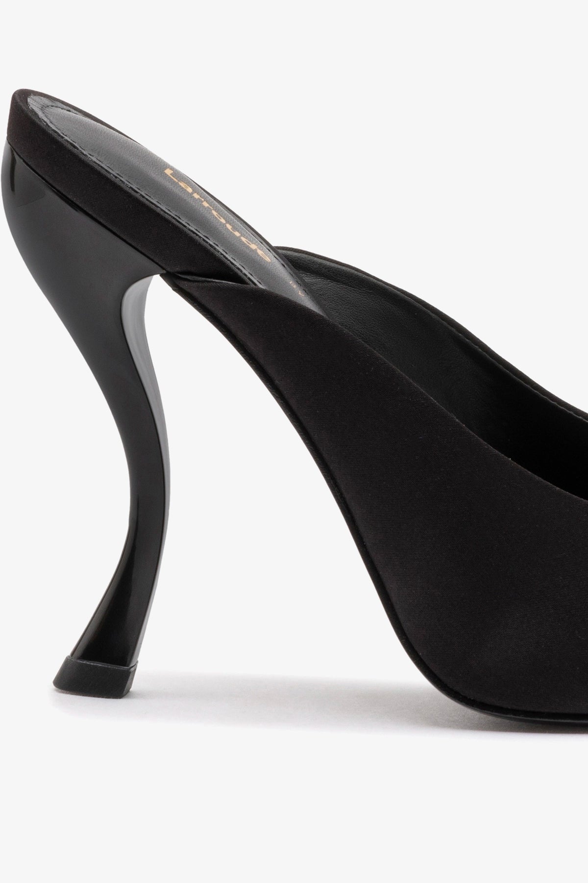 Larroudé by Nicolò B. Inna Mule In Black Satin