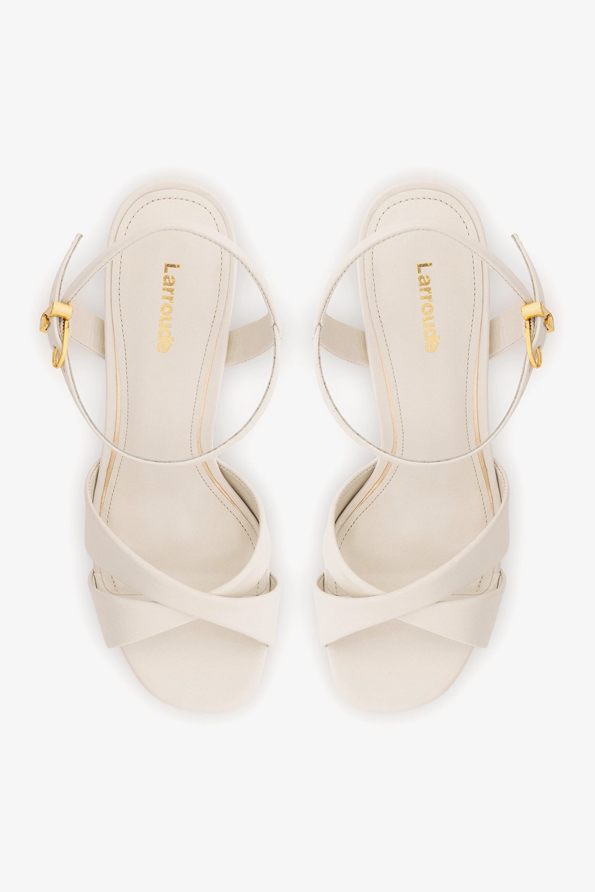 Bianca High Platform Sandal In Pearl Leather