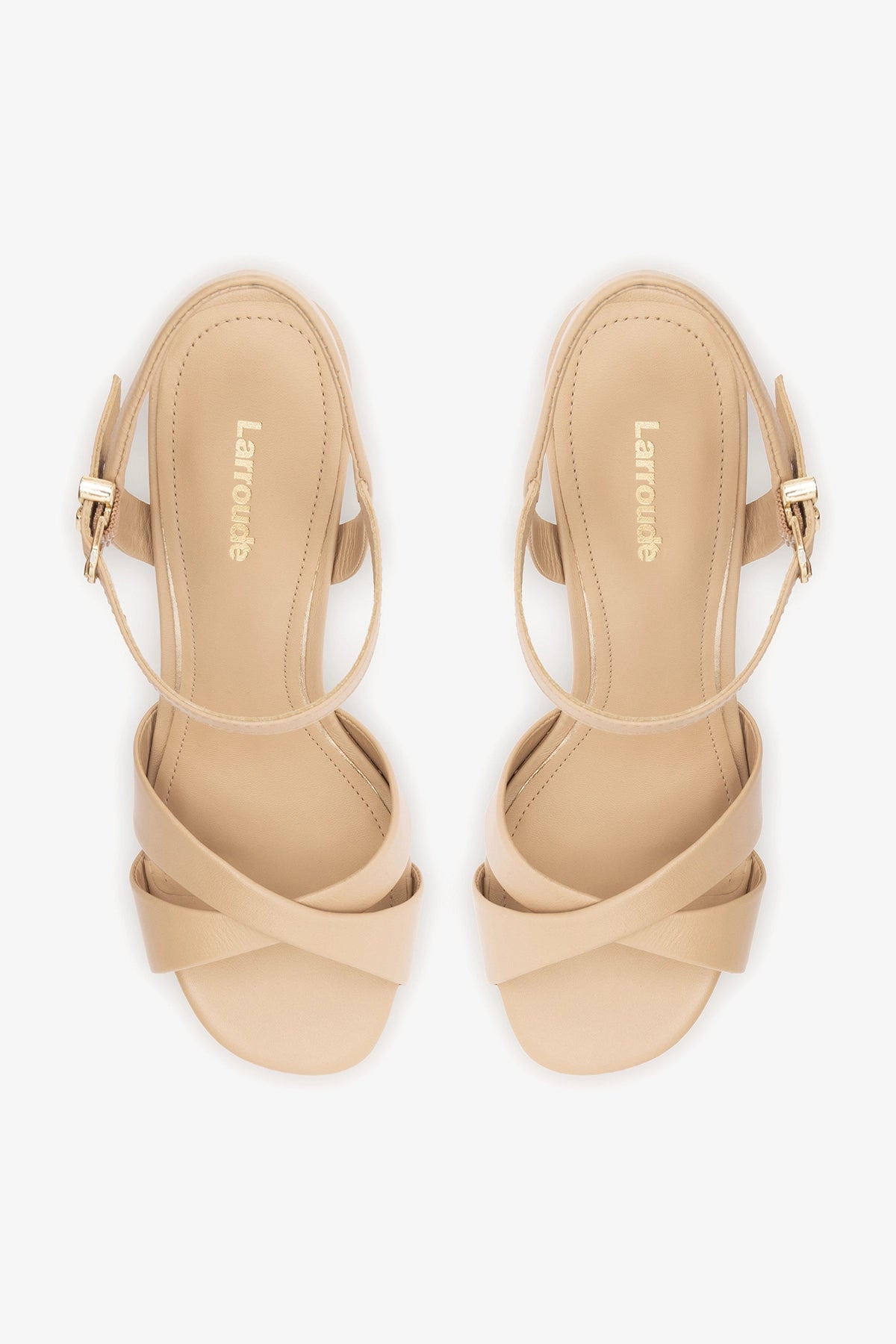 Bianca High Platform Sandal In Sand Leather