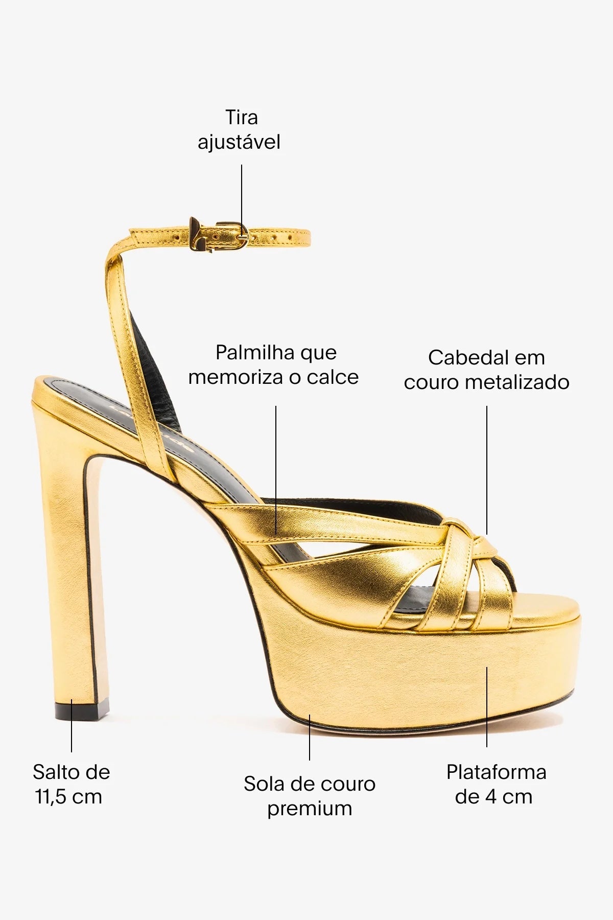 Veronica Sandal Gold Leather