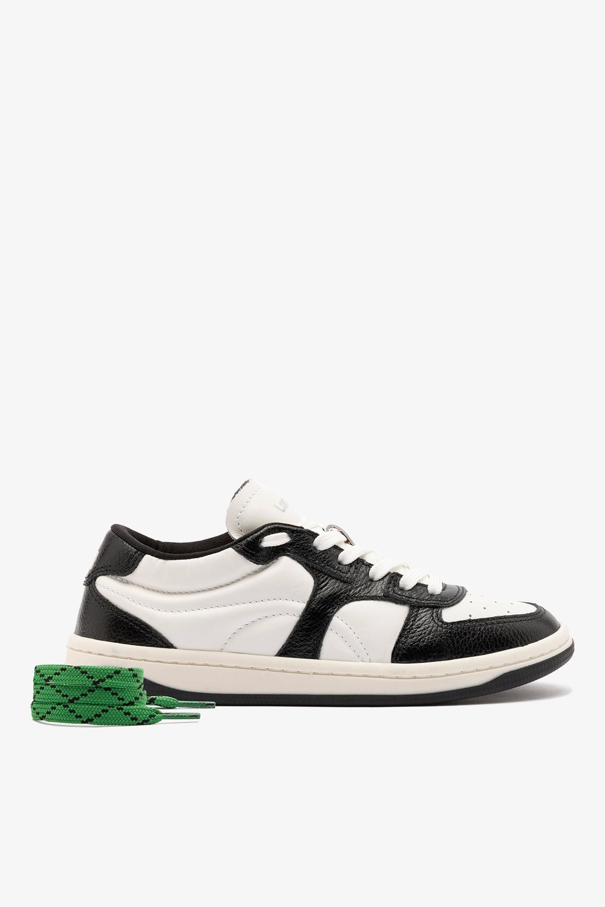 George Sneaker In Black and White Leather
