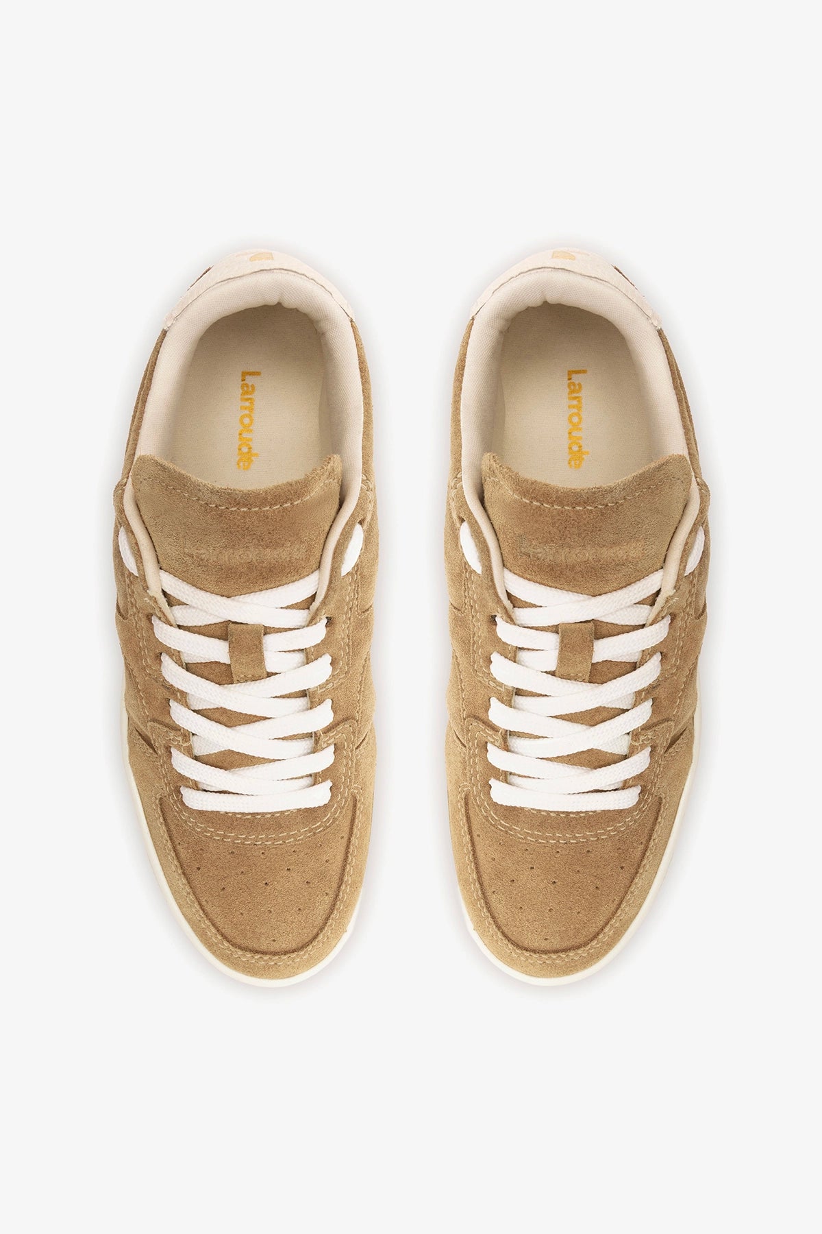 George Sneaker In Peanut Suede and Ivory Leather
