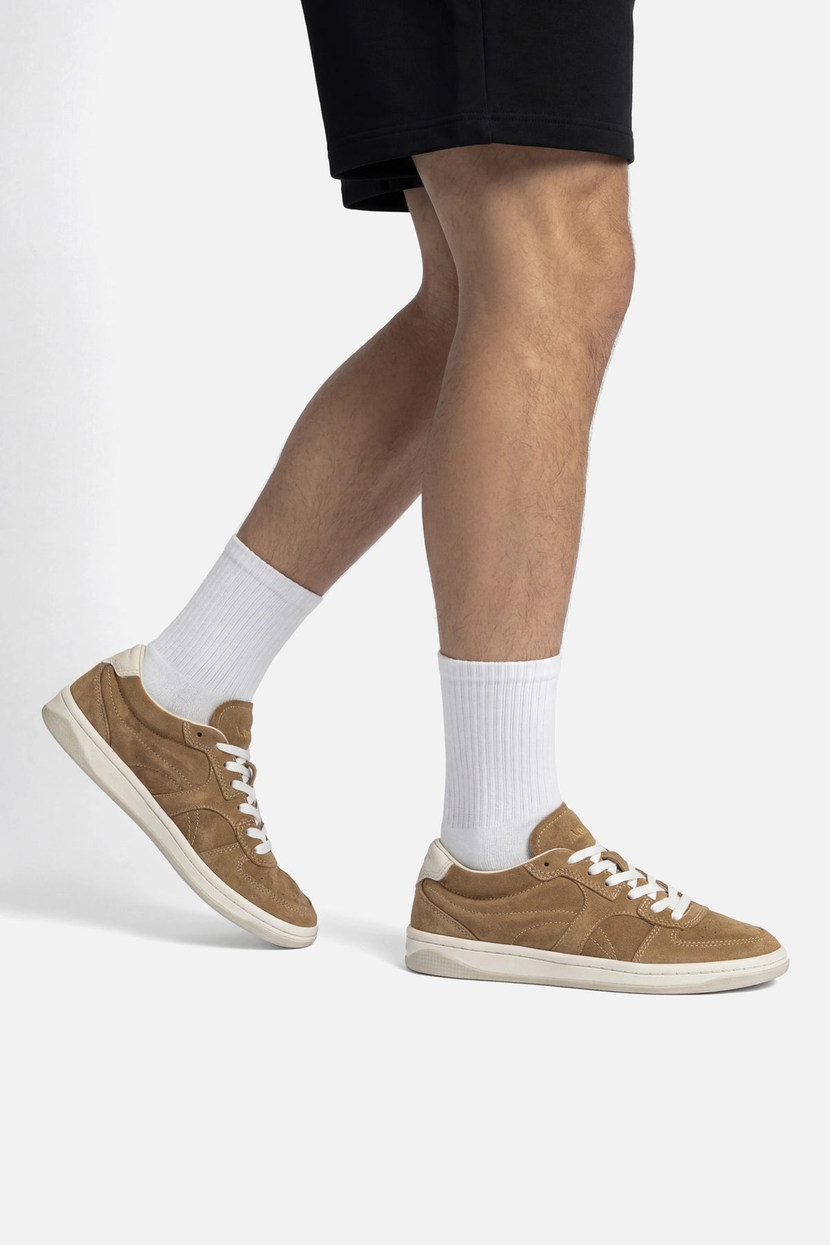 George Sneaker In Peanut Suede and Ivory Leather