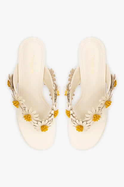 Fiore Thong Sandal Ivory Leather