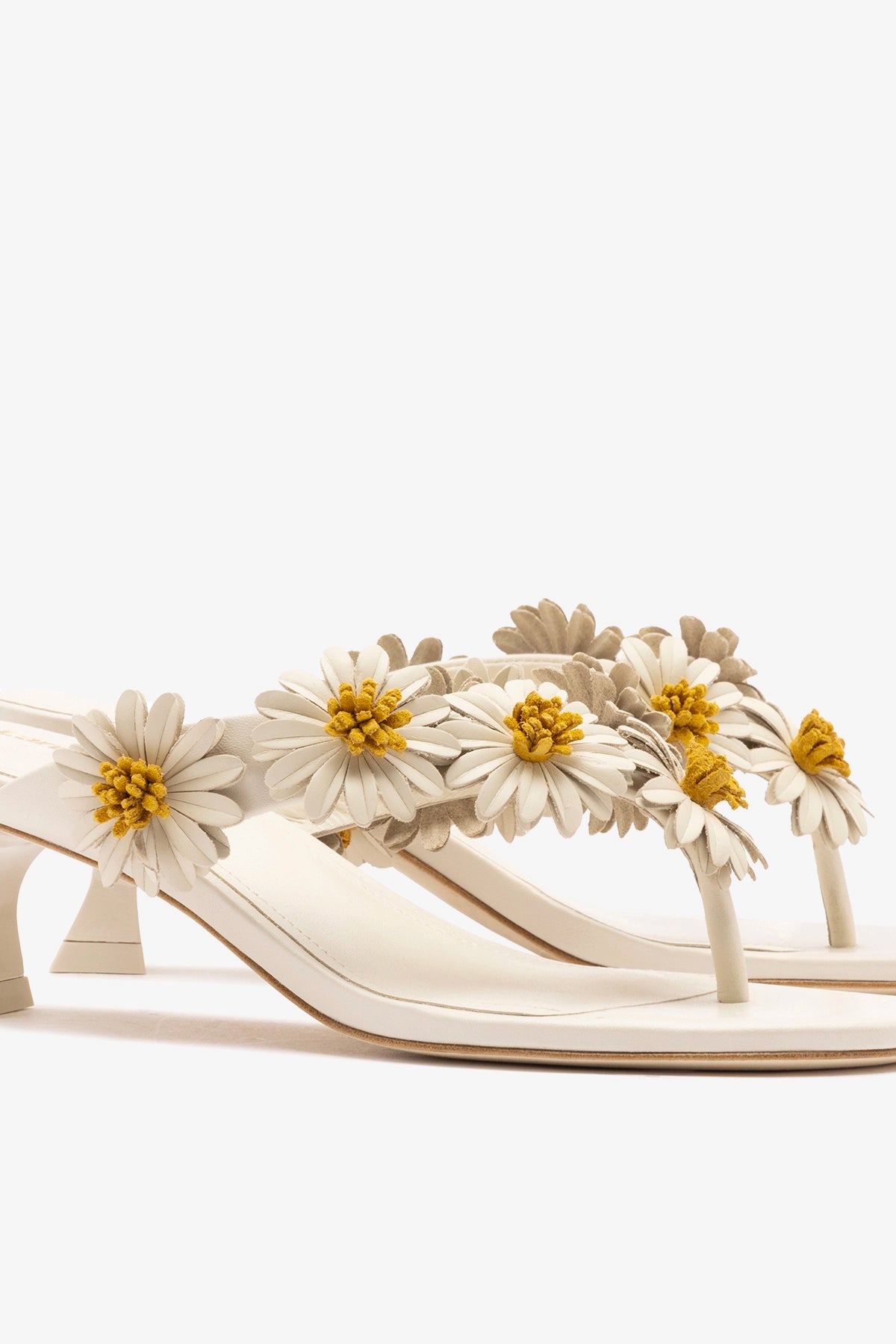 Fiore Thong Sandal Ivory Leather