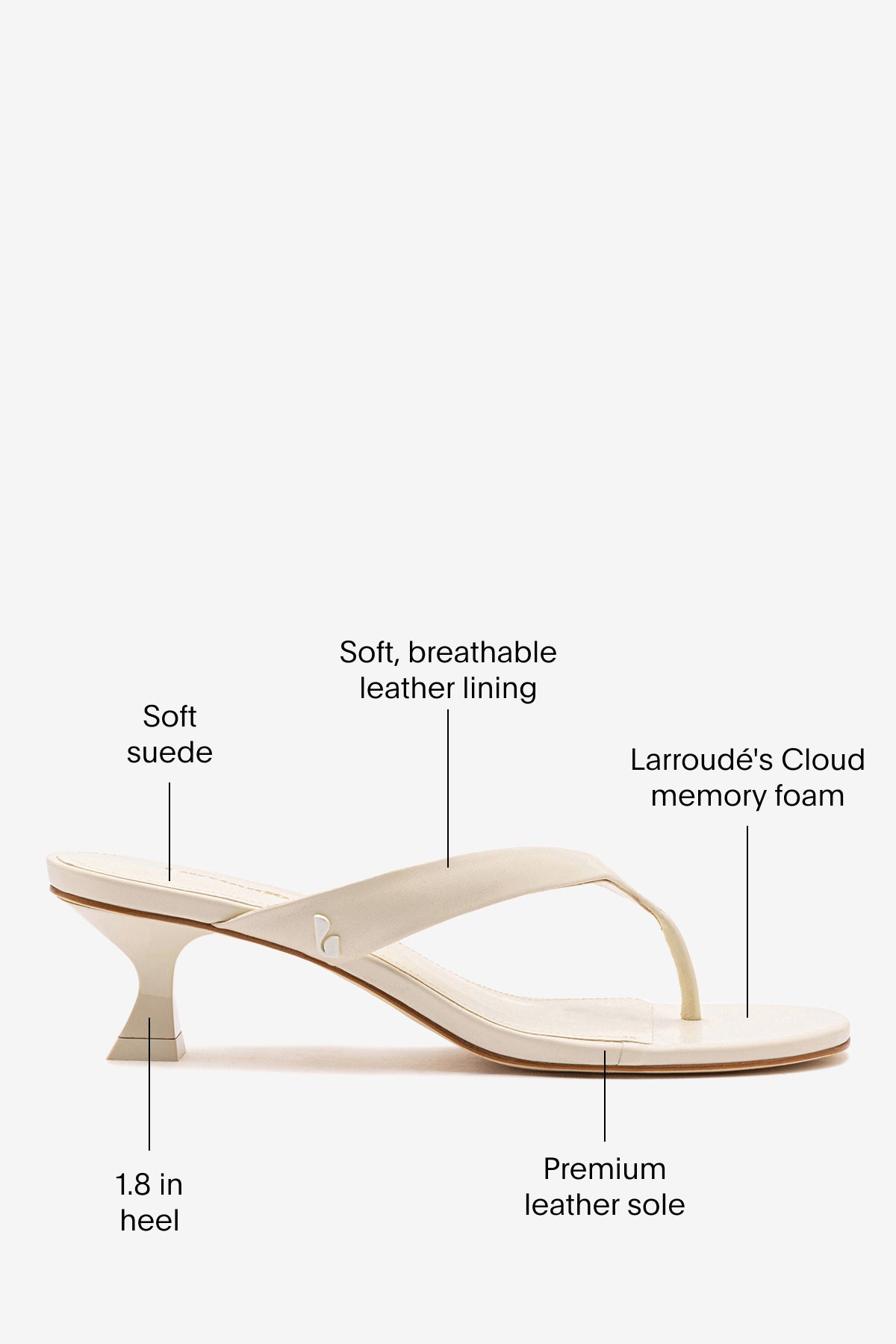 Gaia Low In Ivory Leather