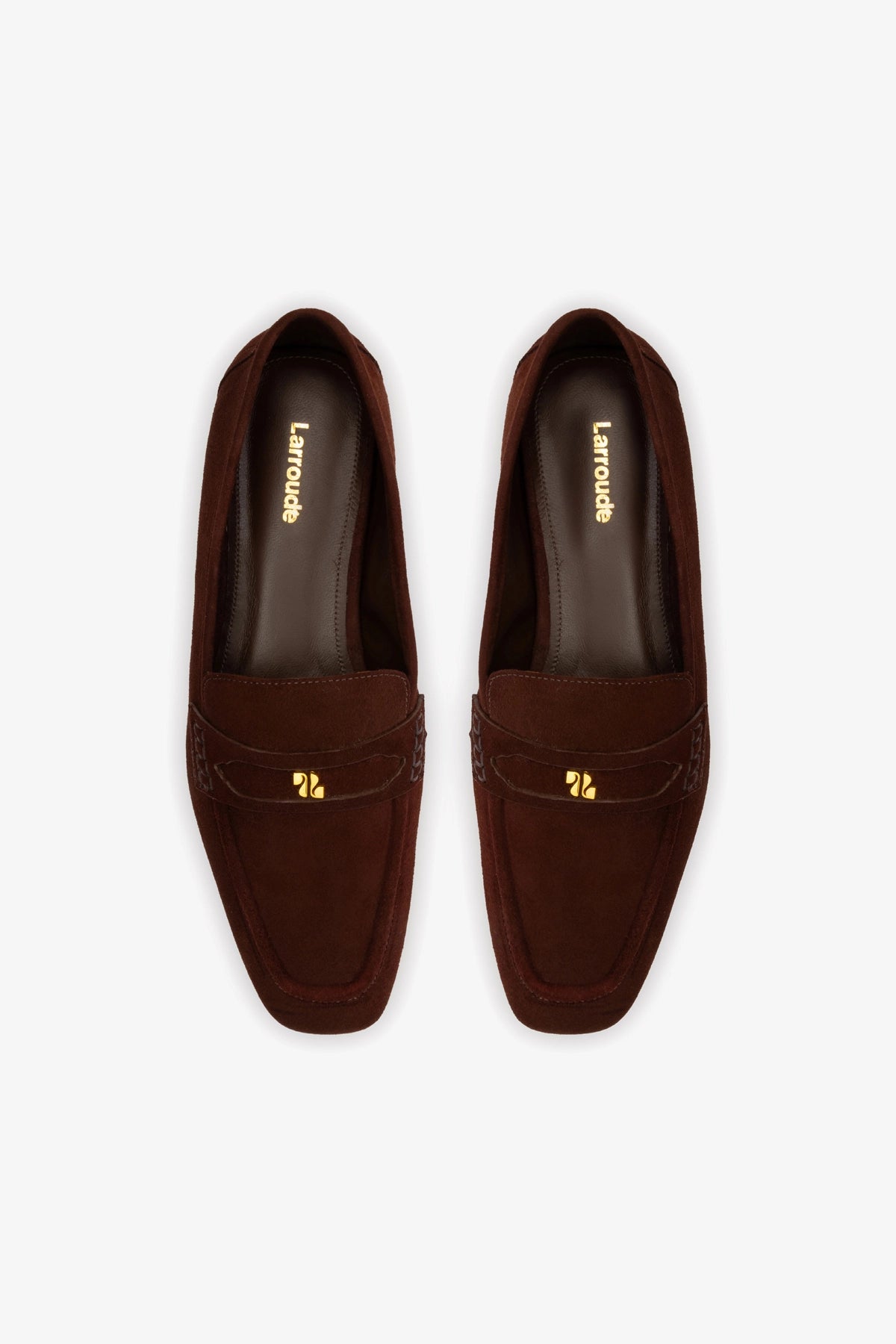 Suki Flat Loafer In Brown Suede