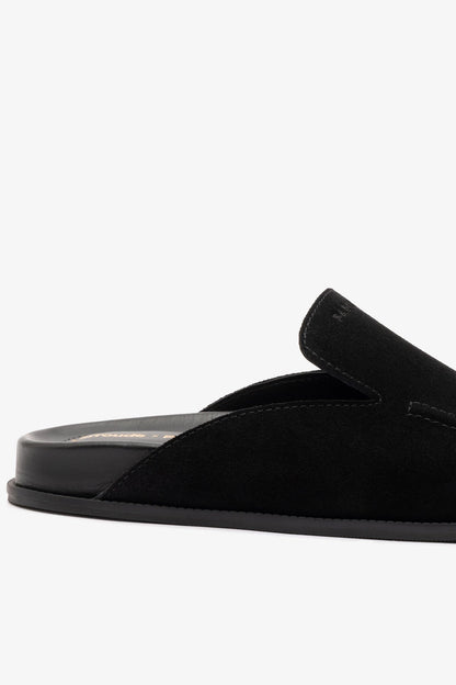 Larroudé x Parke Clog In Black Suede