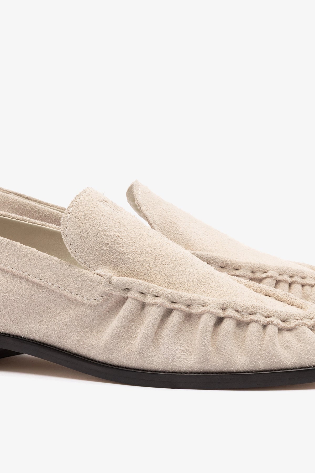 Margaux Loafer In Mushroom Grey Suede