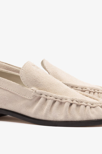 Margaux Loafer In Mushroom Grey Suede