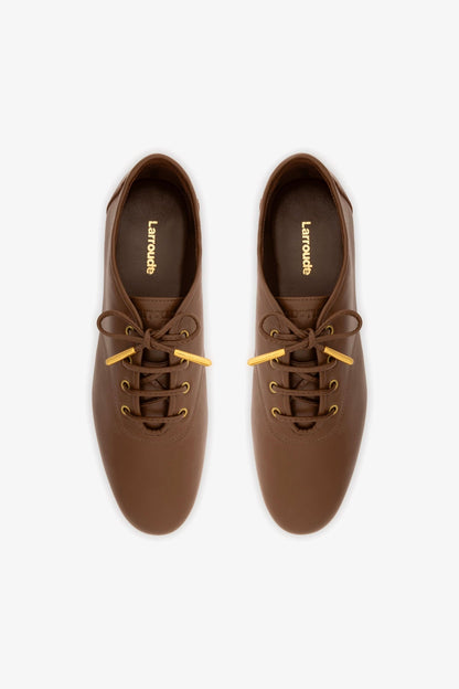 Liza Sneaker In Burnt Umber Leather