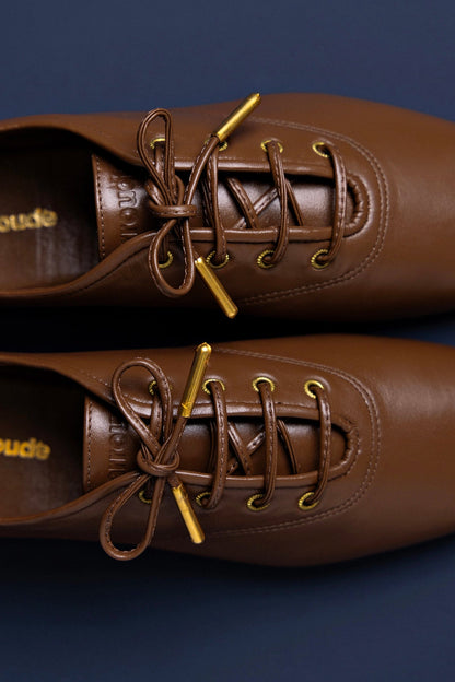 Liza Sneaker In Burnt Umber Leather