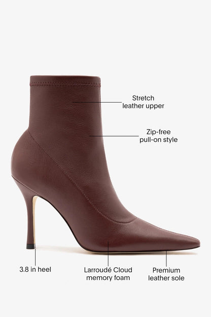 Mini Carine Boot Burgundy Stretch Leather