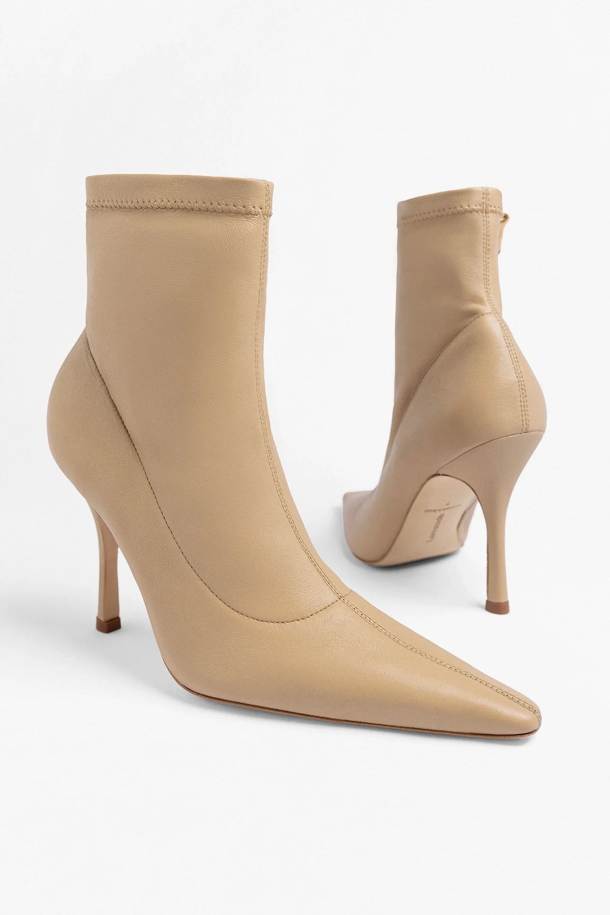 Mini Carine Boot Beige Stretch Leather