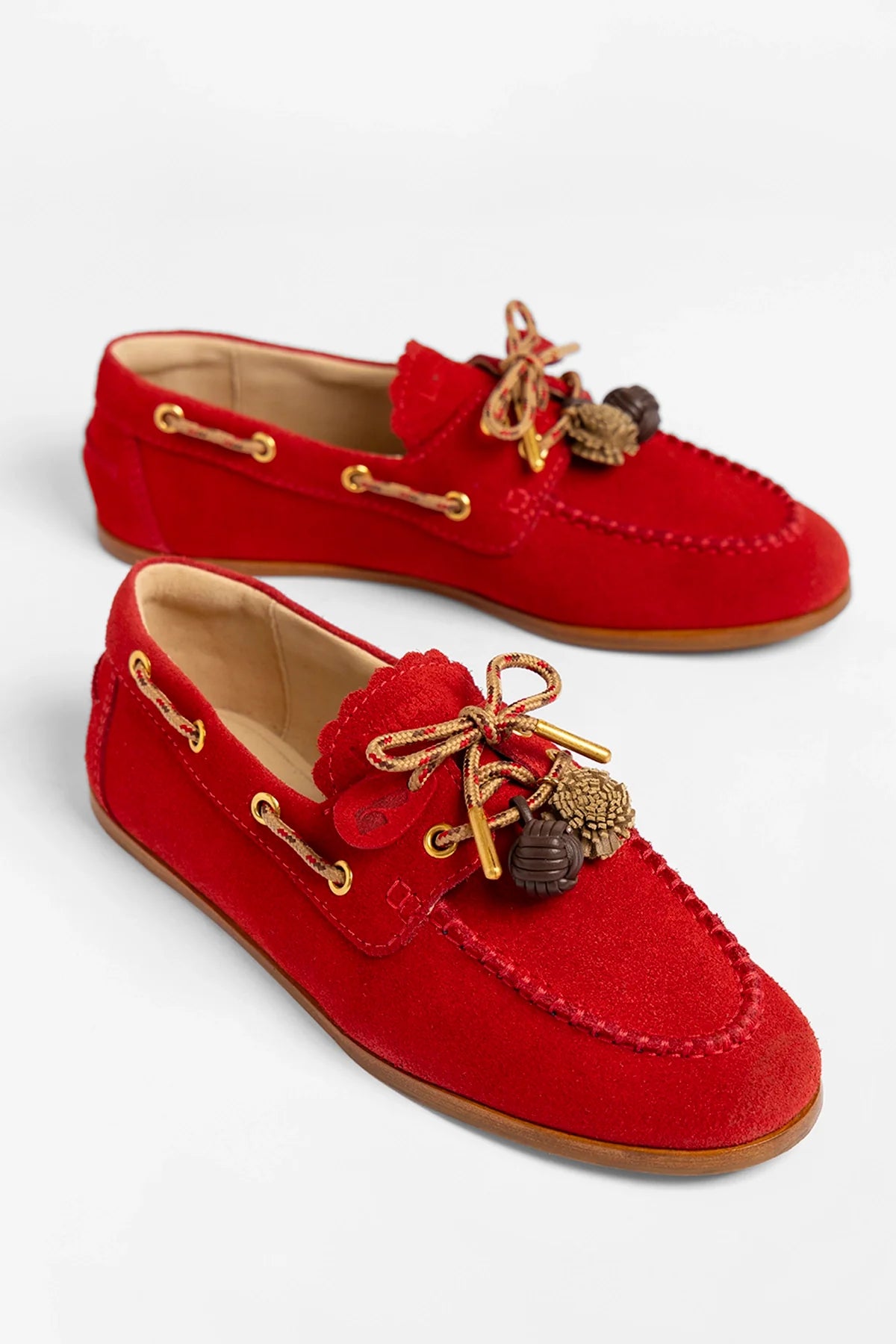 Cyprus Boat Shoe Blood Red Suede