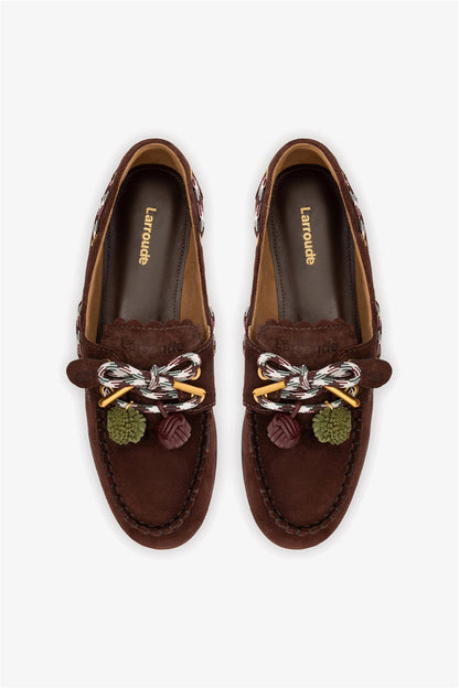 Cyprus Boat Shoe In Brown Suede