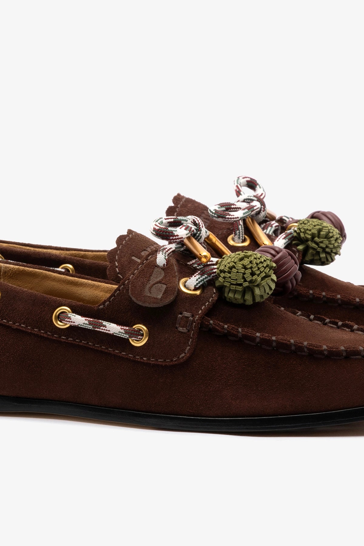 Cyprus Boat Shoe In Brown Suede