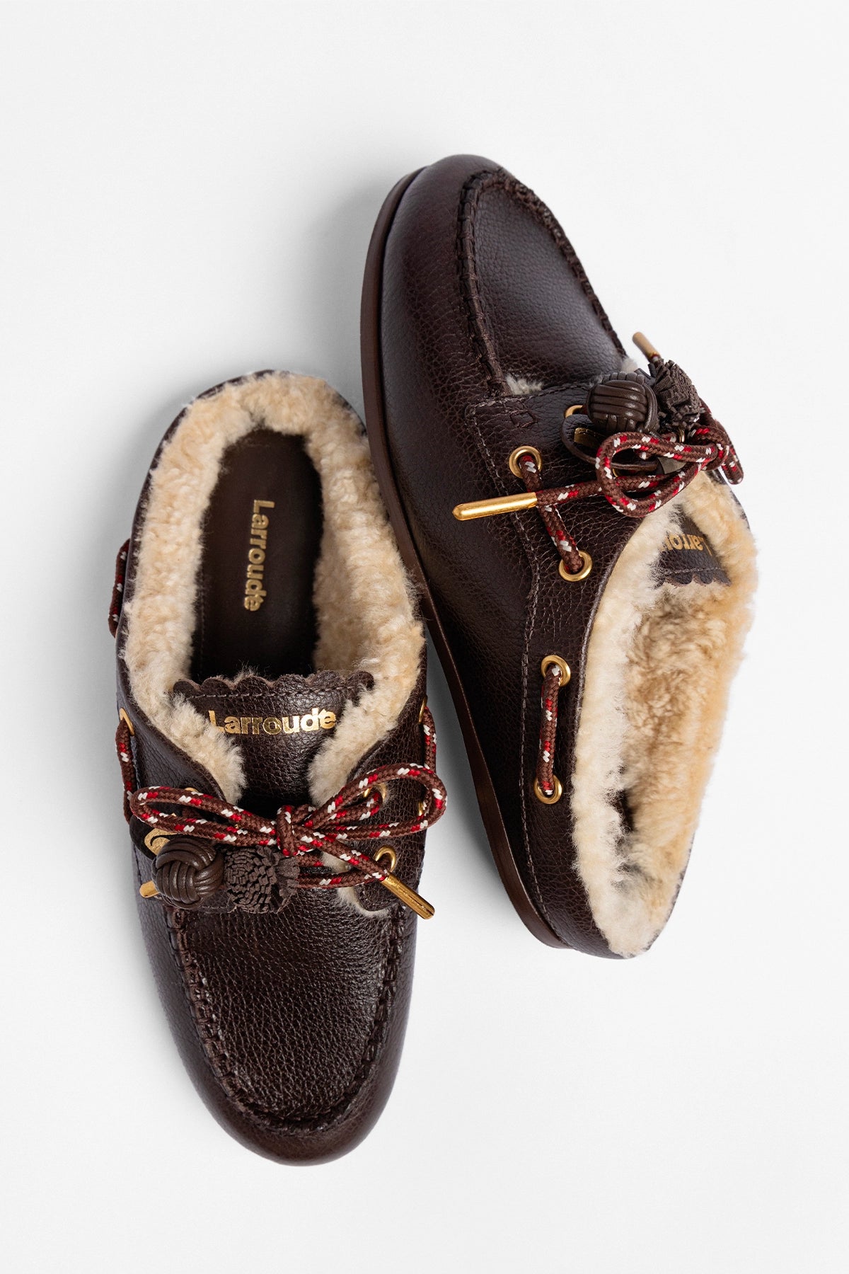 Cyprus Shearling Mule Brown Leather