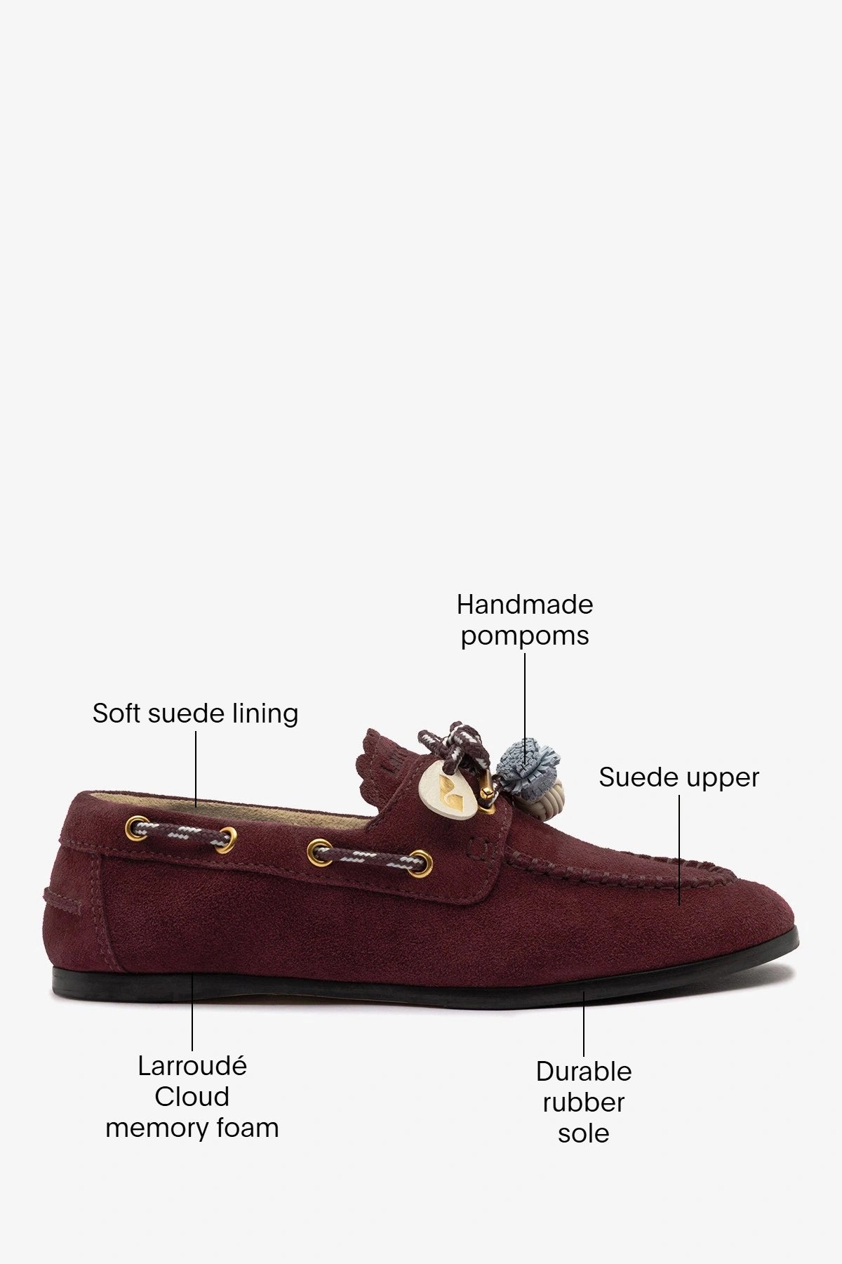 Cyprus Boat Shoe Burgundy Suede