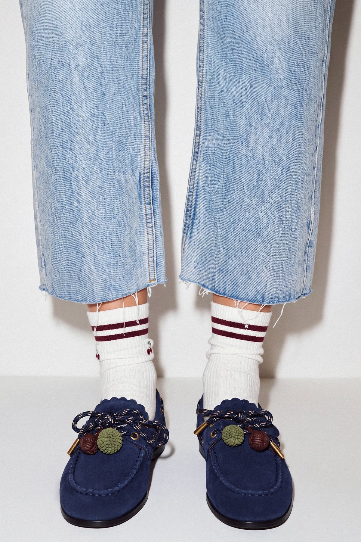 Cyprus Boat Shoe In Navy Suede