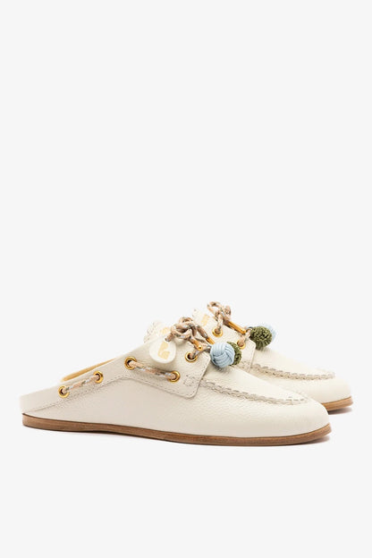 Cyprus Mule Ivory Leather