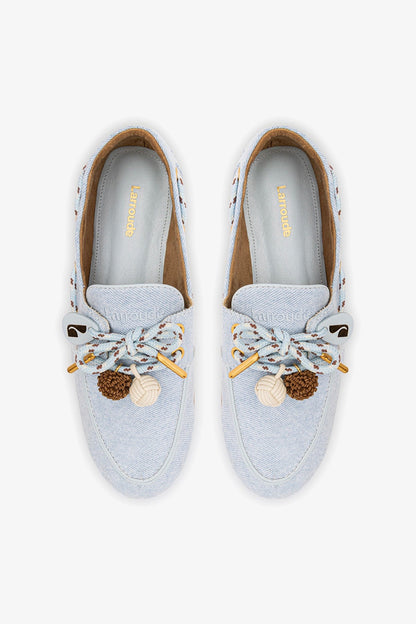 Cyprus Boat Shoe In Maya Denim