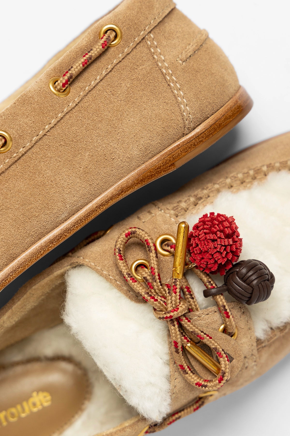 Cyprus Fuzzy Boat Shoe Peanut Suede